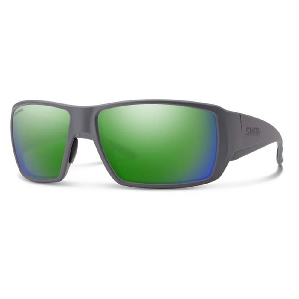 Smith Optics Guides Choice XL Sunglasses Chromapop Polarized Glass in Matte Cement with Green Mirror